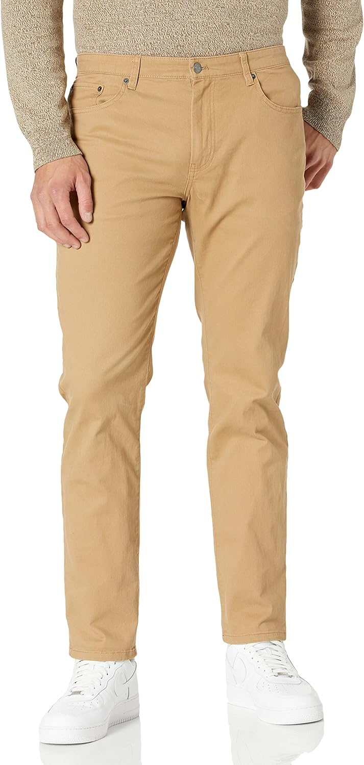 Men's Athletic-Fit Pants, 5-Pocket Stretch Twill Work, Big & Tall