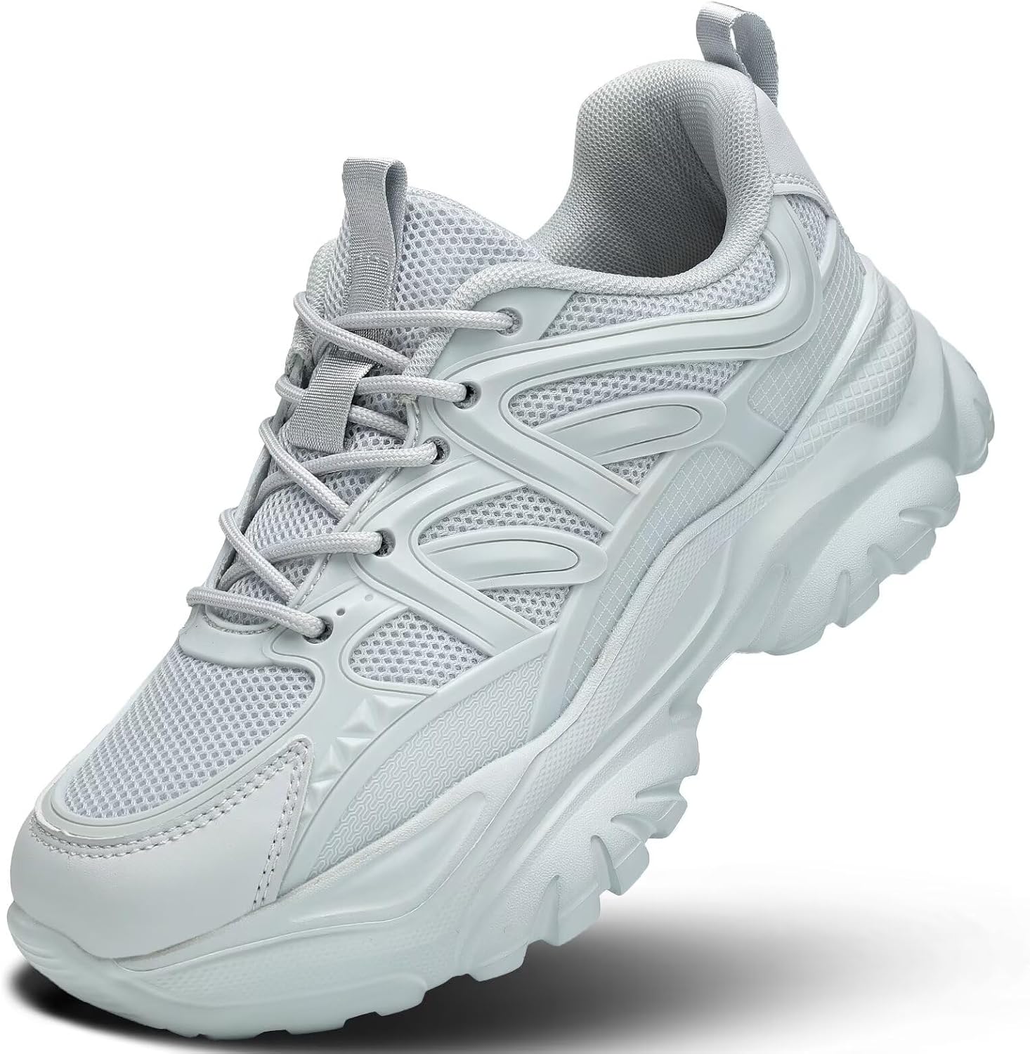 Women's Road Running Shoes Non Slip Ladies Walking Fashion Athletic Chunky Sneakers Work Gym Comfort Lightweight Mesh Soft Sole