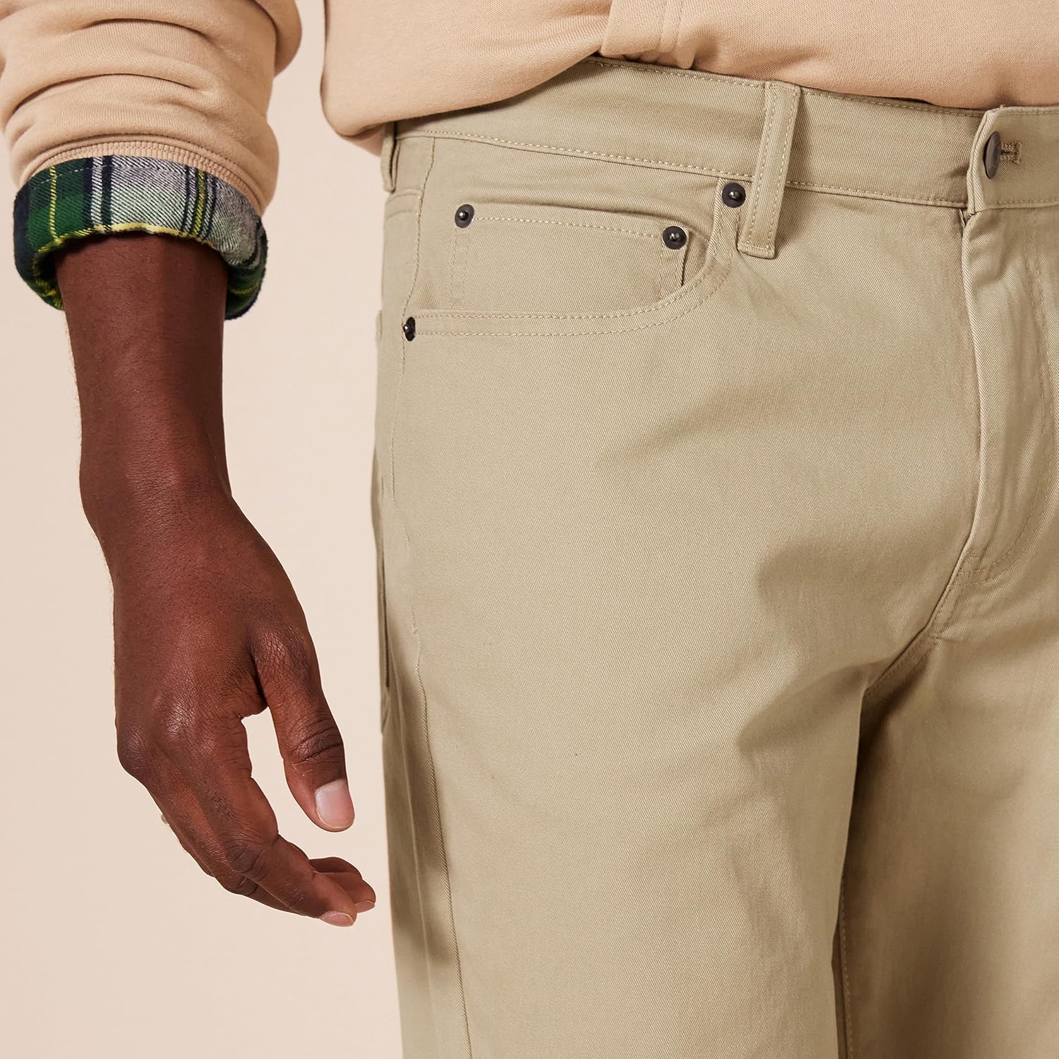 Men's Athletic-Fit Pants, 5-Pocket Stretch Twill Work, Big & Tall