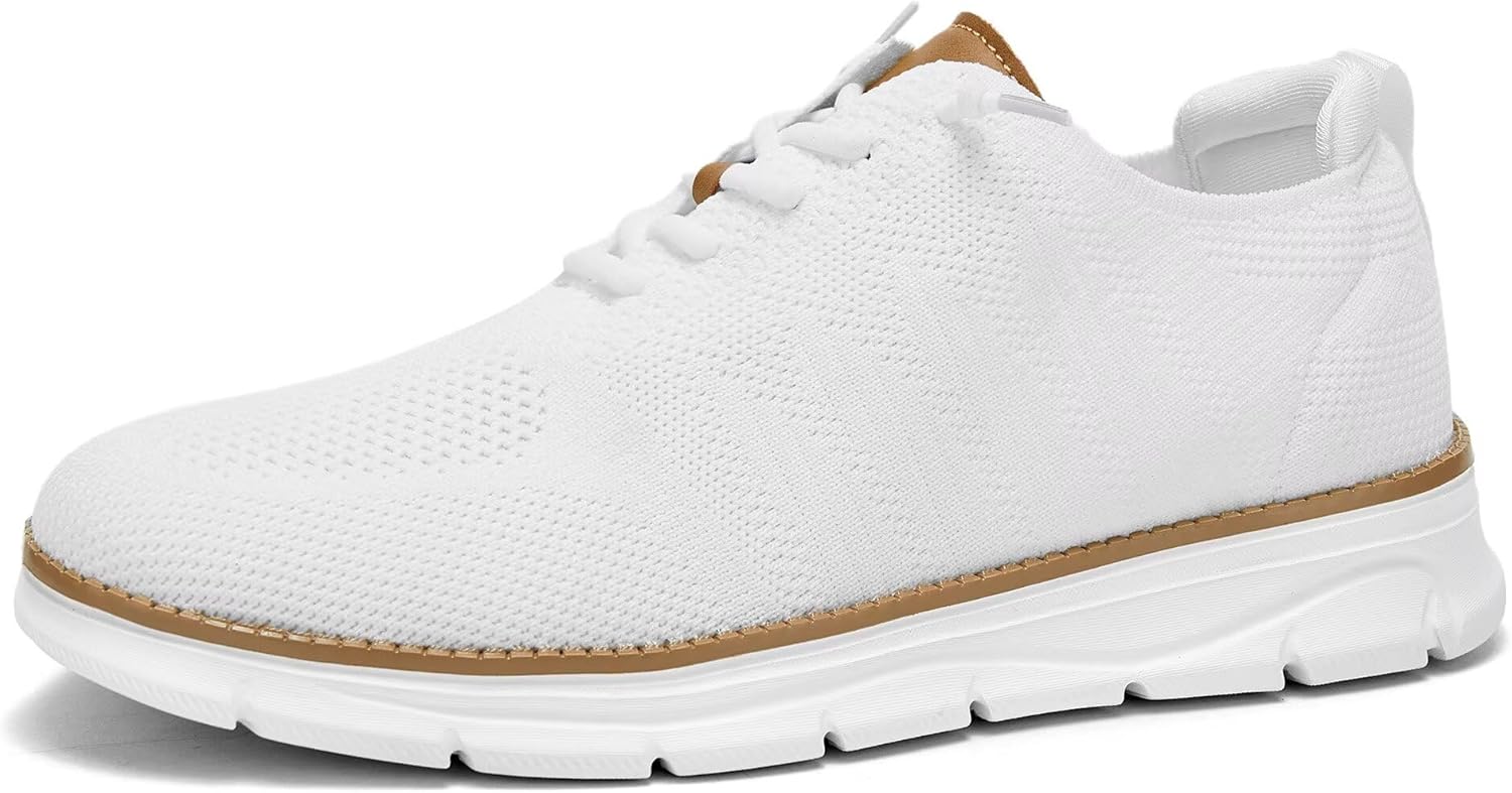 Mens Casual Oxfords Shoes Mesh Slip On Fashion Walking Dress Sneakers Work Lightweight Breathable Soft Sole