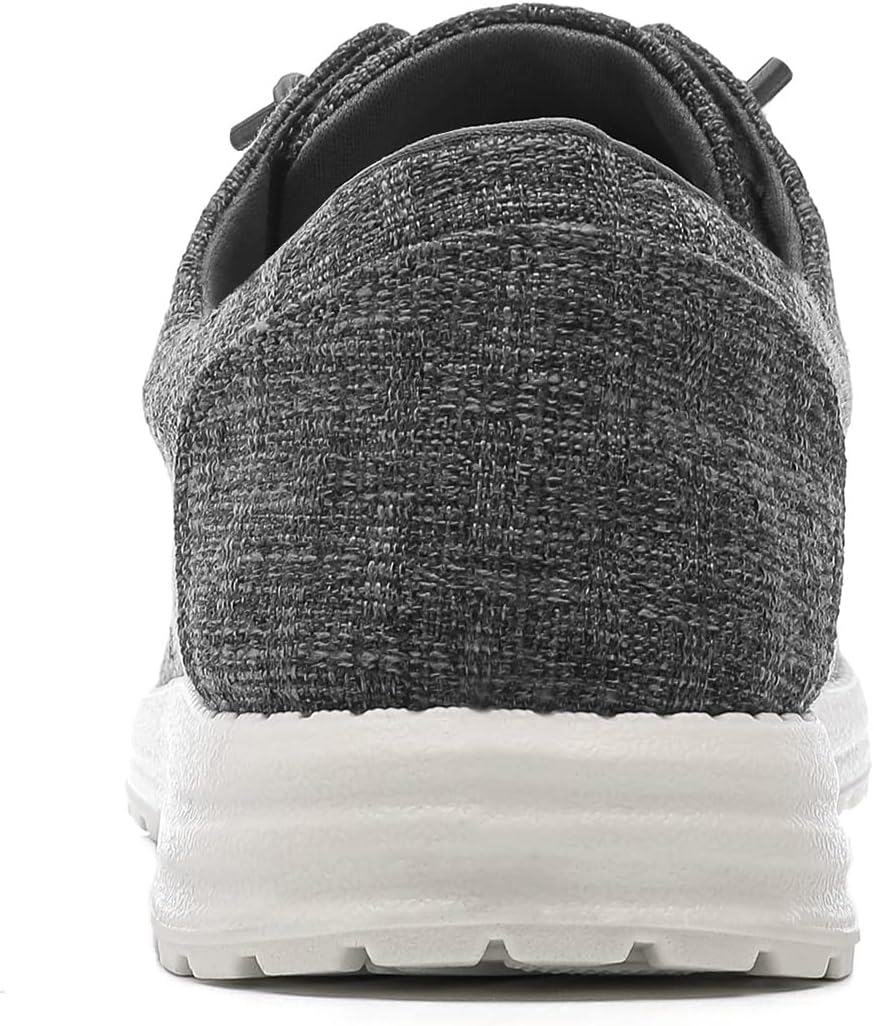 Men's Lightweight Soft Deck Shoes, Cotton Canvas Loafers for Casual Occasions